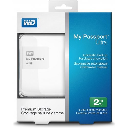 Купить Внешний HDD Western Digital My Passport Ultra 2TB WDBBKD0020BWT-EESN White - цена в Харькове, Киеве, Днепре, Одессе
в интернет-магазине Telemart фото