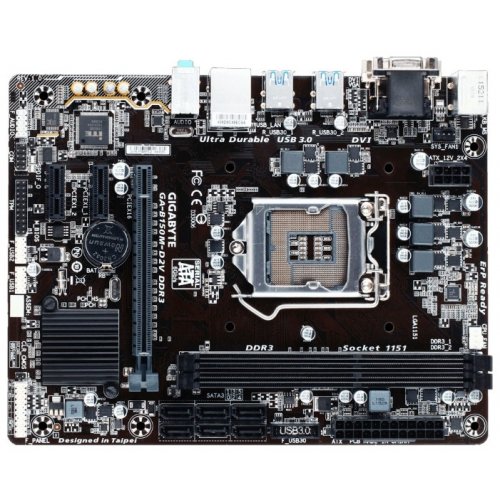 Продать Материнская плата Gigabyte GA-B150M-D2V DDR3 (s1151, Intel B150) по Trade-In интернет-магазине Телемарт - Киев, Днепр, Украина фото