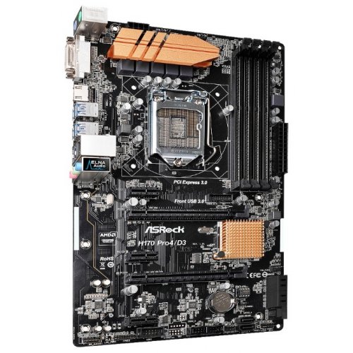 Продать Материнская плата AsRock H170 Pro4/D3 (s1151, Intel H170) по Trade-In интернет-магазине Телемарт - Киев, Днепр, Украина фото