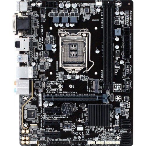 Продати Материнська плата Gigabyte GA-H110M-HD3 DDR3 (s1151, Intel H110) за Trade-In у інтернет-магазині Телемарт - Київ, Дніпро, Україна фото