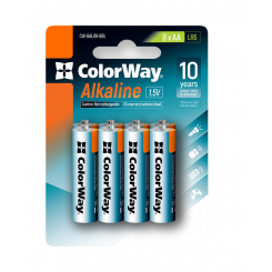 Фото Батарейки ColorWay AA Alkaline Power 8шт (CW-BALR06-8BL)