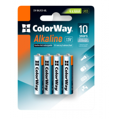 Фото Батарейки ColorWay AAA Alkaline Power 4шт (CW-BALR03-4BL)