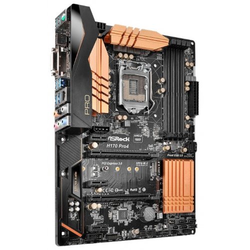 Продать Материнская плата AsRock H170 PRO4 (s1151, Intel H170) по Trade-In интернет-магазине Телемарт - Киев, Днепр, Украина фото