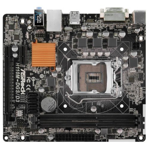 Продать Материнская плата AsRock H110M-DGS/D3 (s1151, Intel H110) по Trade-In интернет-магазине Телемарт - Киев, Днепр, Украина фото