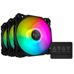 Фото Набір кулерів для корпусу Asus TUF Gaming TF120 ARGB Triple Fan Kit (90DA0030-B09030) Black