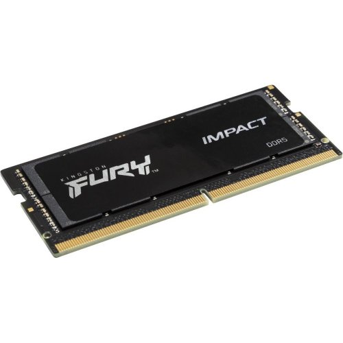Купить ОЗУ Kingston SODIMM DDR5 16GB (2x8GB) 4800Mhz FURY Impact Black (KF548S38IBK2-16) с проверкой совместимости: обзор, характеристики, цена в Киеве, Днепре, Одессе, Харькове, Украине | интернет-магазин TELEMART.UA фото