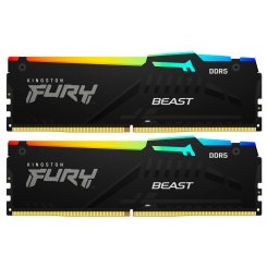ОЗП Kingston DDR5 64GB (2x32GB) 5200Mhz FURY Beast RGB (KF552C40BBAK2-64)