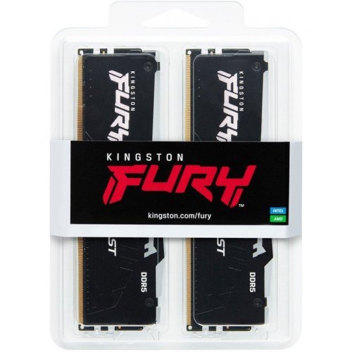 Фото ОЗП Kingston DDR5 64GB (2x32GB) 5600Mhz FURY Beast RGB (KF556C40BBAK2-64)
