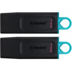 Фото Набір з двох накопичувачів Kingston DataTraveler Exodia 64GB USB 3.2 Gen 1 (DTX/64GB-2P)