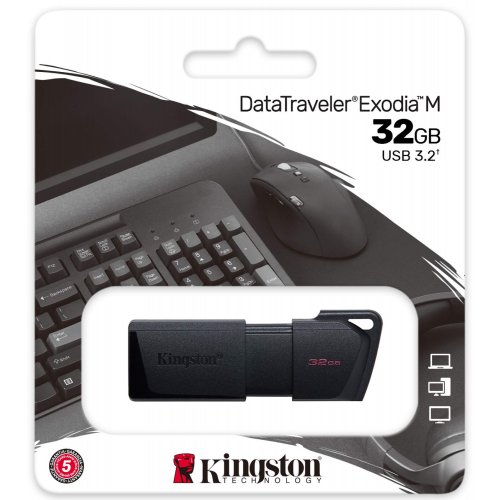 Купить Накопитель Kingston DataTraveler Exodia M 32GB USB 3.2 Gen 1 (DTXM/32GB) - цена в Харькове, Киеве, Днепре, Одессе
в интернет-магазине Telemart фото