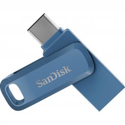 Накопитель SanDisk Ultra Dual Drive Go 128GB USB 3.1 + USB Type-C (SDDDC3-128G-G46NB) Navy Blue