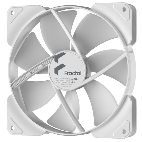 Кулер для корпуса Fractal Design Aspect 14 RGB PWM (FD-F-AS1-1409) White купити з перевіркою сумісності: огляд, характеристики, ціна у Києві, Львові, Вінниці, Хмельницькому, Івано-Франківську, Україні | інтернет-магазин TELEMART.UA фото