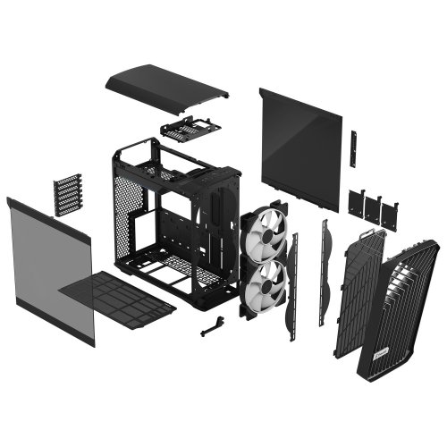 Купить Корпус Fractal Design Torrent Compact RGB Tempered Glass без БП (FD-C-TOR1C-02) Black с проверкой совместимости: обзор, характеристики, цена в Киеве, Днепре, Одессе, Харькове, Украине | интернет-магазин TELEMART.UA фото