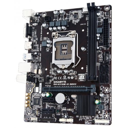 Продати Материнська плата Gigabyte GA-H110M-H DDR3 (s1151, Intel H110) за Trade-In у інтернет-магазині Телемарт - Київ, Дніпро, Україна фото