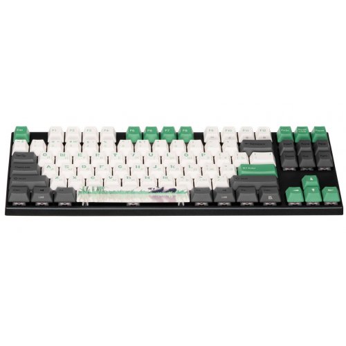 Купить Клавиатура Varmilo VEA87 Panda R2 Cherry Mx Blue (A23A029A1A1A06A026) Grey/Green - цена в Харькове, Киеве, Днепре, Одессе
в интернет-магазине Telemart фото