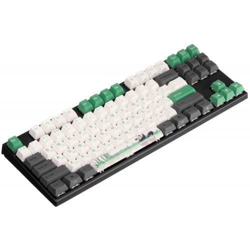 Купить Клавиатура Varmilo VEA87 Panda R2 Cherry Mx Blue (A23A029A1A1A06A026) Grey/Green - цена в Харькове, Киеве, Днепре, Одессе
в интернет-магазине Telemart фото