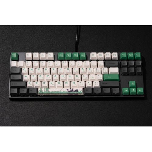 Купить Клавиатура Varmilo VEA87 Panda R2 Cherry Mx Blue (A23A029A1A1A06A026) Grey/Green - цена в Харькове, Киеве, Днепре, Одессе
в интернет-магазине Telemart фото