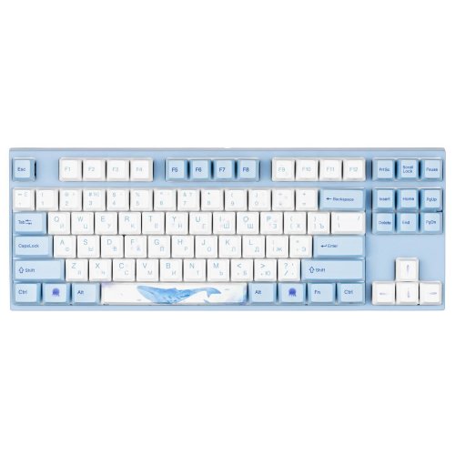 Купить Клавиатура Varmilo VEM87 Sea Melody EC V2 Ivy (A33A038B1A3A06A033) Grey/Blue - цена в Харькове, Киеве, Днепре, Одессе
в интернет-магазине Telemart фото