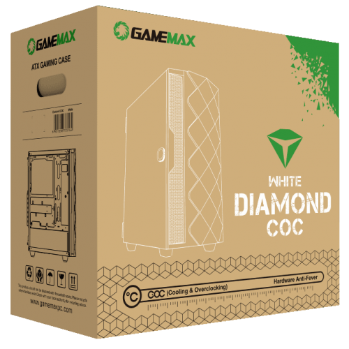 Купить Корпус GAMEMAX Diamond COC Tempered Glass без БП White с проверкой совместимости: обзор, характеристики, цена в Киеве, Днепре, Одессе, Харькове, Украине | интернет-магазин TELEMART.UA фото