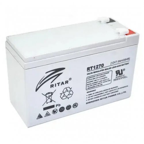 Купить Аккумуляторная батарея Ritar 12V 7Ah (RT1270) - цена в Харькове, Киеве, Днепре, Одессе
в интернет-магазине Telemart фото