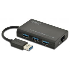 USB-хаб Digitus Ethernet - 3xUSB 3.0 (DA-70250)