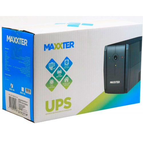Купить ИБП Maxxter Basic 650VA (MX-UPS-B650-02) - цена в Харькове, Киеве, Днепре, Одессе
в интернет-магазине Telemart фото