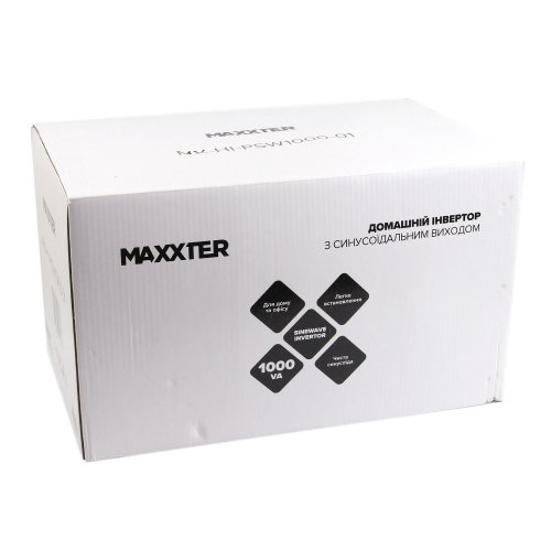 Купить Инвертор Maxxter 1000VA (MX-HI-PSW1000-01) - цена в Харькове, Киеве, Днепре, Одессе
в интернет-магазине Telemart фото