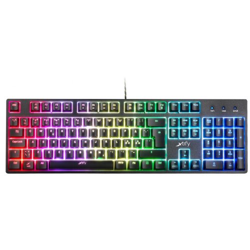 Купити Клавіатура Xtrfy K3 Semi Mech RGB (XG-K3-RGB-UKR) Black - ціна в Києві, Львові, Вінниці, Хмельницькому, Франківську, Україні | інтернет-магазин TELEMART.UA фото