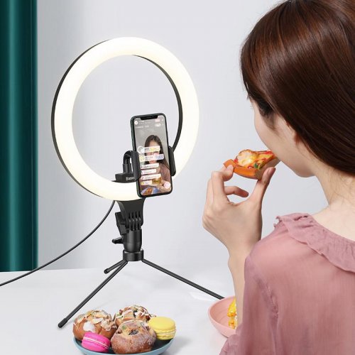 Лампа Baseus Live Stream Holder-table Stand 10-inch Light Ring (CRZB10-A01) Black купити в Україні: Київ, Львів, Хмельницький, Тернопіль, Івано-Франківськ | Низька ціна, відгуки, характеристики від TELEMART фото