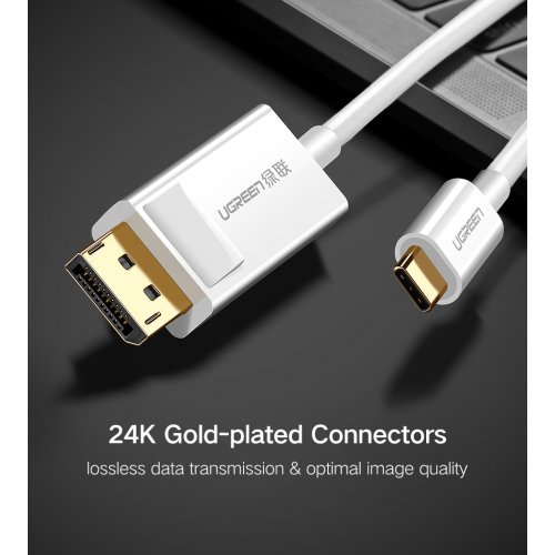 Купить Кабель Ugreen MM139 USB Type-C-DisplayPort 1.5m (40420) White - цена в Харькове, Киеве, Днепре, Одессе
в интернет-магазине Telemart фото