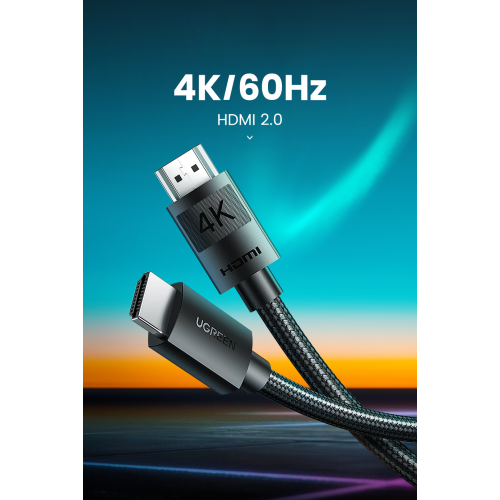 Купить Кабель Ugreen HD119 HDMI-HDMI 4K 2.0 2m (40101) Black - цена в Харькове, Киеве, Днепре, Одессе
в интернет-магазине Telemart фото