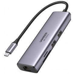 Фото USB-хаб Ugreen CM512 USB Type-C 6 in 1 (20954) Grey