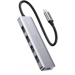 Фото USB-хаб Ugreen CM219 USB Type-C 4 in 1 (70336) Grey