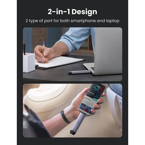 Купити Зовнішня кишеня Ugreen CM298 M.2 SATA NGFF - USB 3.1 / USB Type-C (70533) Grey - ціна в Києві, Львові, Вінниці, Хмельницькому, Франківську, Україні | інтернет-магазин TELEMART.UA фото