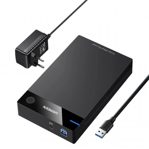 Внешний карман Ugreen US222 3.5" HDD/SSD - USB 3.0 (50422) Black купить в Украине: Киев, Днепр, Харьков, Одесса  | Низкая цена, отзывы, характеристики от TELEMART фото