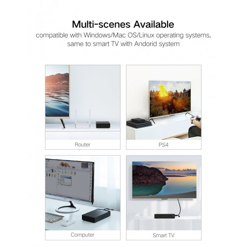 Внешний карман Ugreen US222 3.5" HDD/SSD - USB 3.0 (50422) Black купить в Украине: Киев, Днепр, Харьков, Одесса  | Низкая цена, отзывы, характеристики от TELEMART фото