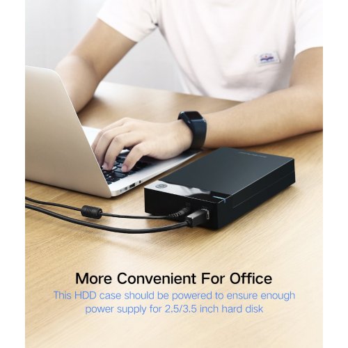 Внешний карман Ugreen US222 3.5" HDD/SSD - USB 3.0 (50422) Black купить в Украине: Киев, Днепр, Харьков, Одесса  | Низкая цена, отзывы, характеристики от TELEMART фото