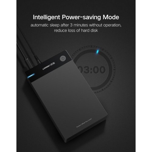 Внешний карман Ugreen US222 3.5" HDD/SSD - USB 3.0 (50422) Black купить в Украине: Киев, Днепр, Харьков, Одесса  | Низкая цена, отзывы, характеристики от TELEMART фото