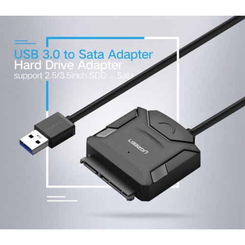 Adaptador UGREEN USB a SATA SSD/HHD 3.5/2.5 (20611) - Mesajil