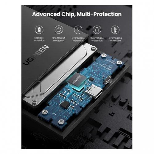 Купить Внешний карман Ugreen CM237 2.5" HDD/SSD SATA - USB Type-C (80556) Black - цена в Харькове, Киеве, Днепре, Одессе
в интернет-магазине Telemart фото