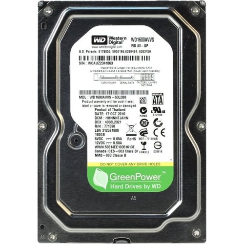 Продати Жорсткий диск Western Digital Green 160GB 8MB 3.5" (WD1600AVVS) за Trade-In у інтернет-магазині Телемарт - Київ, Дніпро, Україна фото