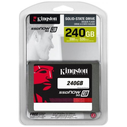 Продати SSD-диск Kingston SSDNow E50 240GB 2.5" (SE50S37/240G) за Trade-In у інтернет-магазині Телемарт - Київ, Дніпро, Україна фото