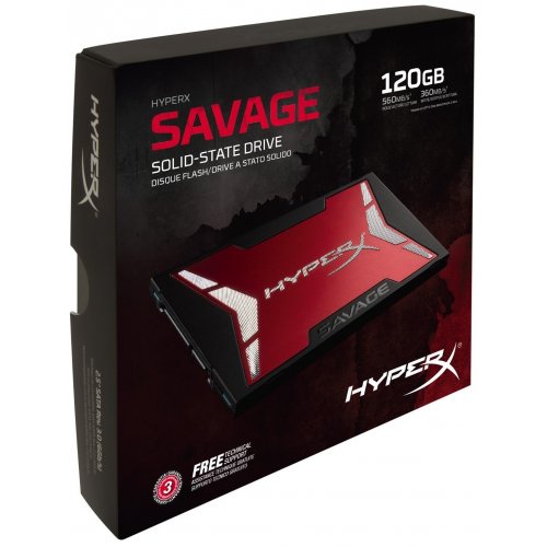 Продать SSD-диск Kingston HyperX Savage 120GB 2.5" (SHSS37A/120G) по Trade-In интернет-магазине Телемарт - Киев, Днепр, Украина фото