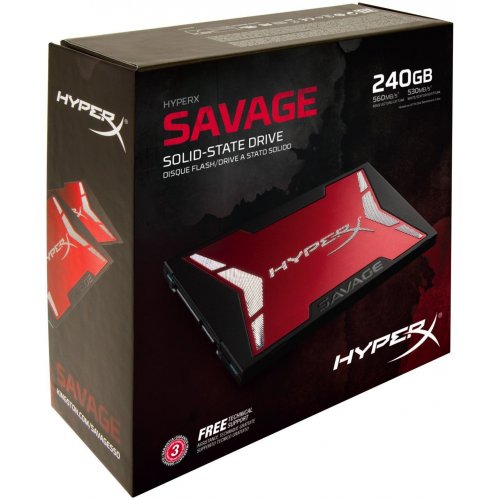 Продать SSD-диск Kingston HyperX Savage 240GB 2.5" + Upgrade Kit (SHSS3B7A/240G) по Trade-In интернет-магазине Телемарт - Киев, Днепр, Украина фото