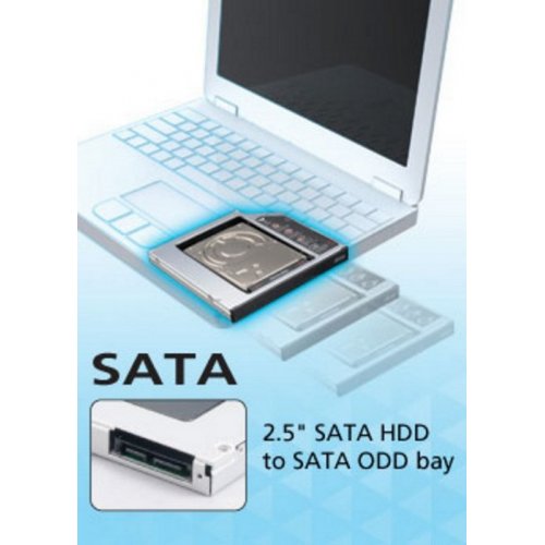 Купить Карман-адаптер Maiwo для подключ. 2,5" HDD/SSD SATA 3.0 в отсек привода ноутбука толщ.12,7 мм, алюм. - цена в Харькове, Киеве, Днепре, Одессе
в интернет-магазине Telemart фото