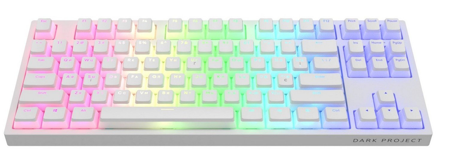 Купить keyboard Dark Project KD87A PBT Optical G3ms Sapphire (DPKD87A105210GMT) White цена
