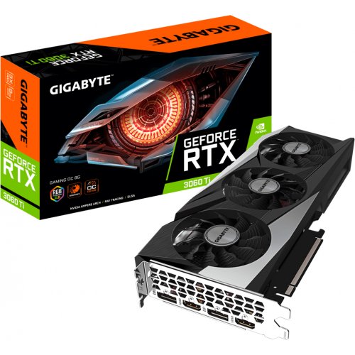 Продати Відеокарта Gigabyte GeForce RTX 3060 Ti Gaming OC 8192MB (GV-N306TGAMING OC-8GD SR) Seller Recertified за Trade-In у інтернет-магазині Телемарт - Київ, Дніпро, Україна фото