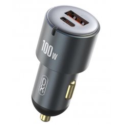 Автомобильное зарядное устройство XO CC47 Shared USB-A/USB-C QC/PD3.0 100W 3A Black