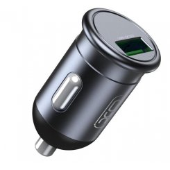 Фото Автомобільний зарядний пристрій XO CC46 single USB QC3.0 18W 3A Gray
