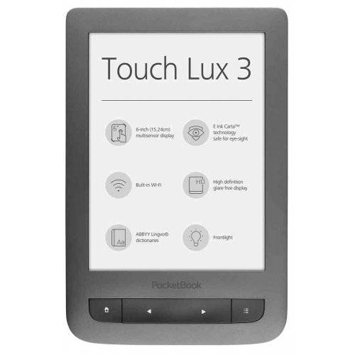 Купить Электронная книга PocketBook 626 Touch Lux 3 Grey - цена в Харькове, Киеве, Днепре, Одессе
в интернет-магазине Telemart фото